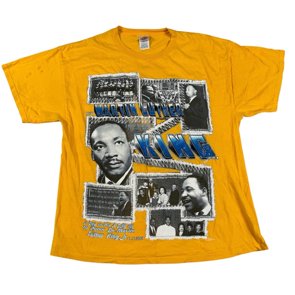 Vintage 05 Martin Luther King Jr MLK I Have A Dream Double Sided T-shirt Men XL